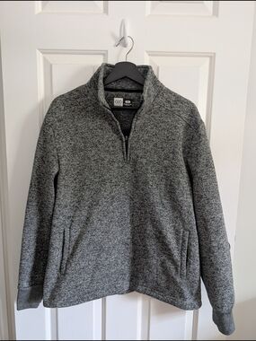 Leg3nd Men's Gray Half-Zip Fleece Pullover Size Medium